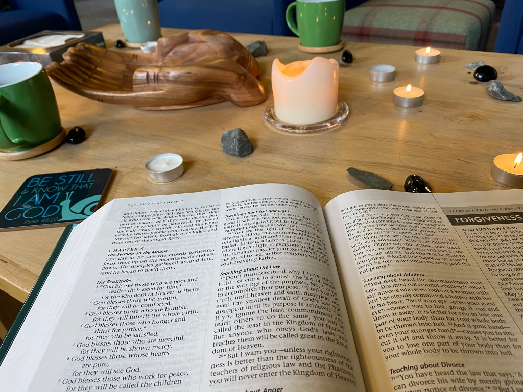 A moment of silence and contemplation at a Recovery Church 